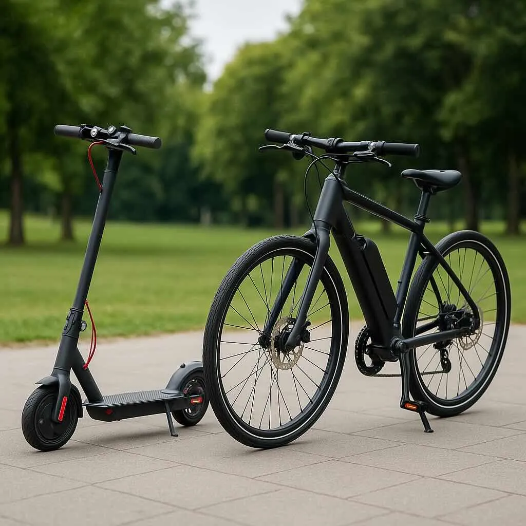 Sammenligning el-løbehjul og elcykler